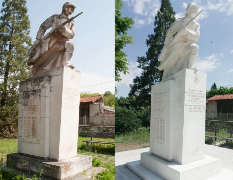 Обновен е войнишки паметник