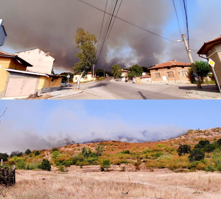 Пожар гори в Карабунар (обновена)