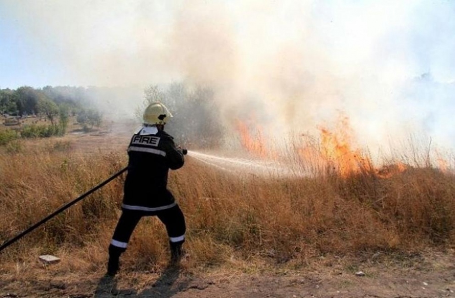 Изгоряха 500 декара сухи треви в района на рибарници