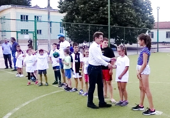 Първа проява на новата спортна площадка в двора на СУ „Св. св. Кирил и Методий”
