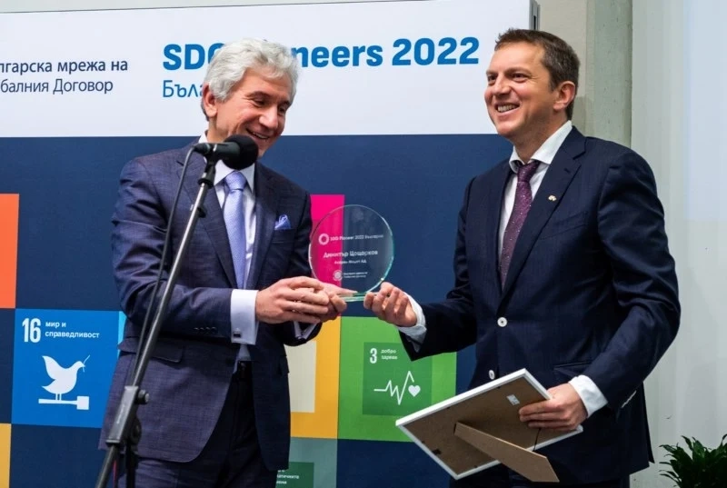 Димитър Цоцорков е първият носител на отличието ”SDG Пионерите” за България