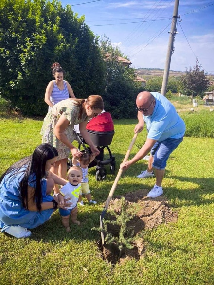 Кметът и най-малките жители на Лесичово засадиха дърво