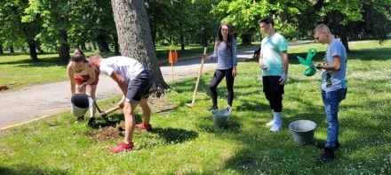 Още 20 дръвчета ще засадят Ваня Иванова и млади доброволци на Стадиона