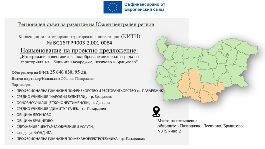 Започват обществените обсъждания на концепциите за Интегрирани териториални инвестиции