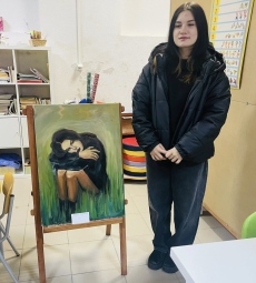 Пътуващата изложба на панагюрски художници и ученици „Будни“ тръгна от СУ „Нешо Бончев“