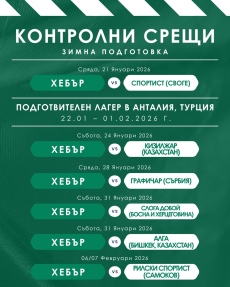 Хебър ще играе допълнителна контрола на лагера в Турция