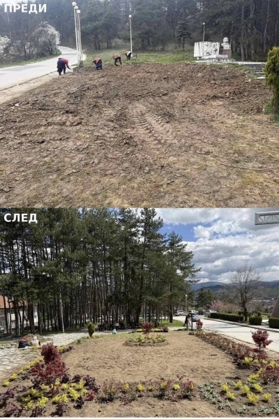 Облагородяват пространството около мемориал-костницата на Вела Пеева във Велинград