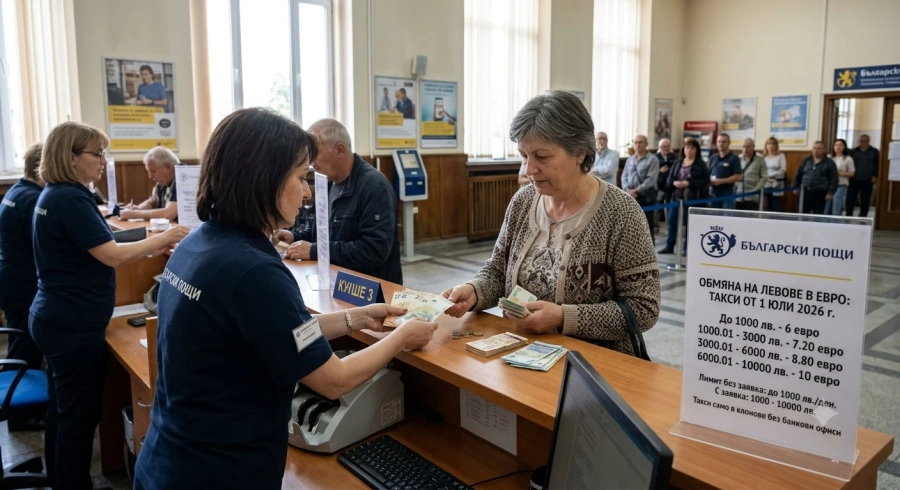 „Български пощи“ въвеждат такси за обмяна на левове в евро от 1 юли